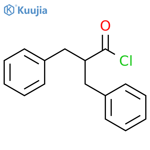 Benzenepropanoyl chloride, α-(phenylmethyl)- structure