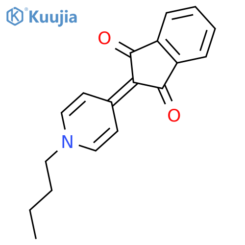 1H-Indene-1,3(2H)-dione, 2-(1-butyl-4(1H)-pyridinylidene)- structure
