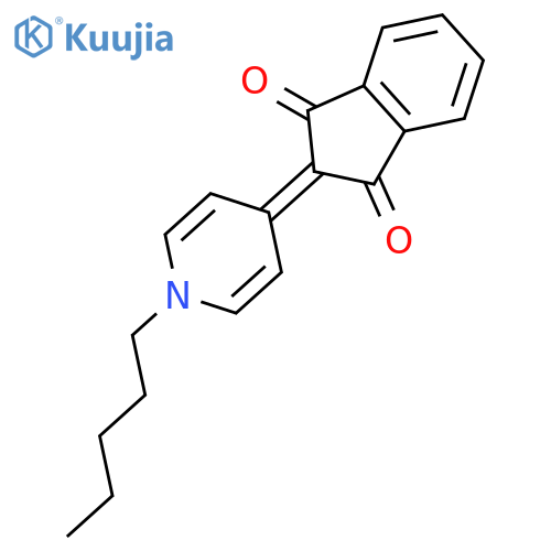 1H-INDENE-1,3(2H)-DIONE, 2-(1-PENTYL-4(1H)-PYRIDINYLIDENE)- structure