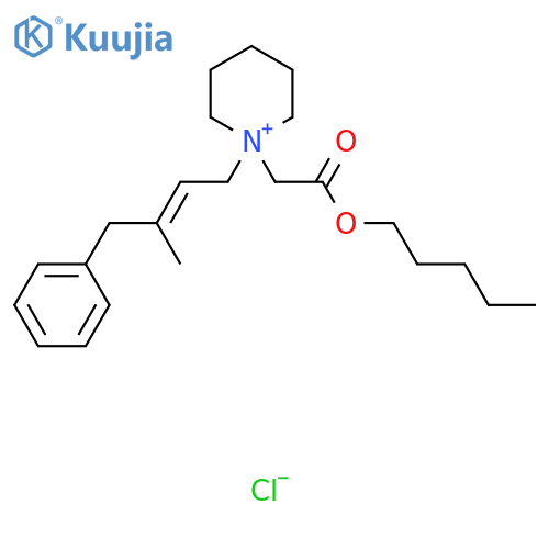 1-(3-Benzyl-2-butenyl)-1-(pentoxycarbonylmethyl)piperidinium chloride structure