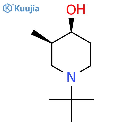 4-Piperidinol, 1-(1,1-dimethylethyl)-3-methyl-, cis- structure