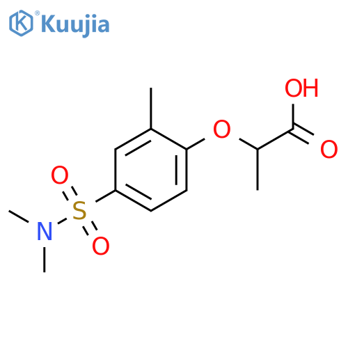 Propanoic acid, 2-[4-[(dimethylamino)sulfonyl]-2-methylphenoxy]- structure