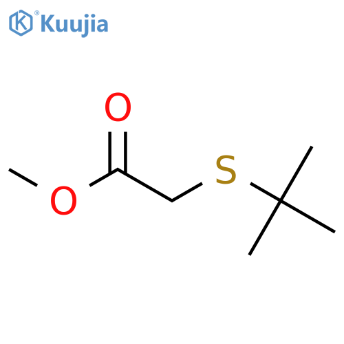methyl 2-(tert-butylsulfanyl)acetate structure
