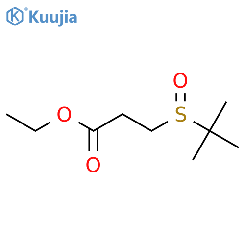 Propanoic acid, 3-[(1,1-dimethylethyl)sulfinyl]-, ethyl ester structure