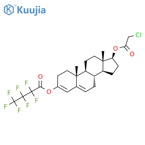 [(8R,9S,10R,13S,14S,17S)-17-(2-Chloroacetyl)oxy-10,13-dimethyl-2,7,8,9,11,12,14,15,16,17-decahydro-1H-cyclopenta[a]phenanthren-3-yl] 2,2,3,3,4,4,4-heptafluorobutanoate structure