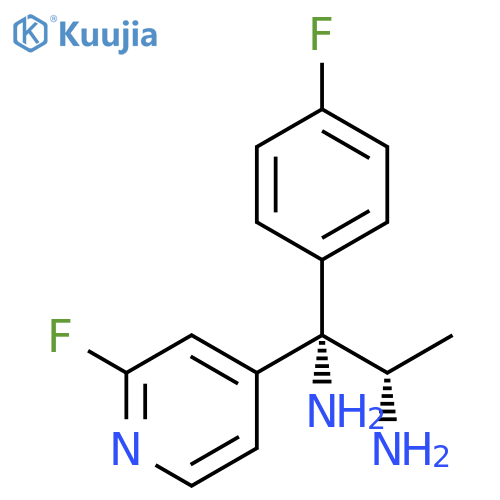 1,2-Propanediamine, 1-(4-fluorophenyl)-1-(2-fluoro-4-pyridinyl)-,(1S,2S)- structure