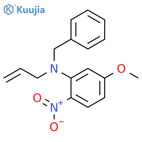 Benzenemethanamine, N-(5-methoxy-2-nitrophenyl)-N-2-propenyl- structure