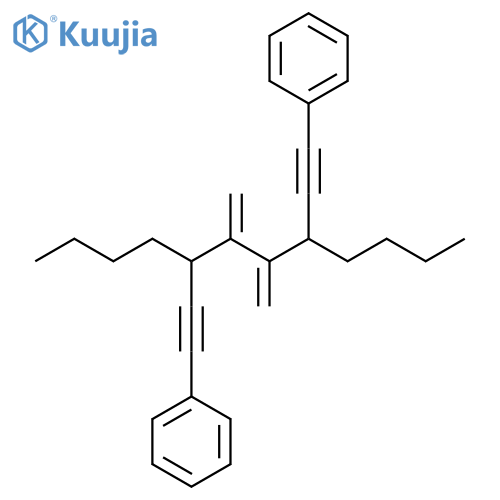 Benzene,1,1'-[3,6-dibutyl-4,5-bis(methylene)-1,7-octadiyne-1,8-diyl]bis- structure