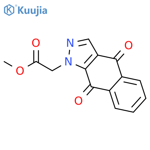 1H-BENZ[F]INDAZOLE-1-ACETIC ACID, 4,9-DIHYDRO-4,9-DIOXO-, METHYL ESTER structure