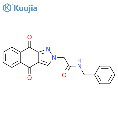 2H-Benz[f]indazole-2-acetamide,4,9-dihydro-4,9-dioxo-N-(phenylmethyl)- structure