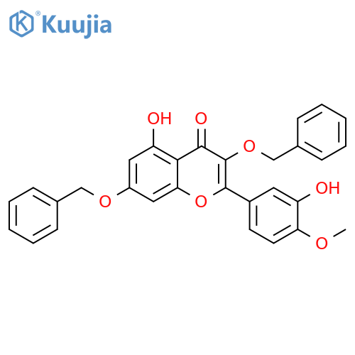 4H-1-Benzopyran-4-one,5-hydroxy-2-(3-hydroxy-4-methoxyphenyl)-3,7-bis(phenylmethoxy)- structure