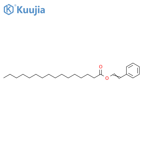 Hexadecanoic acid, 2-phenylethenyl ester structure