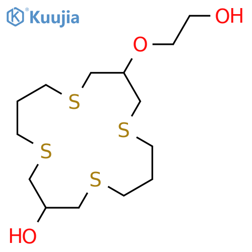 1,5,9,13-Tetrathiacyclohexadecan-3-ol, 11-(2-hydroxyethoxy)- structure