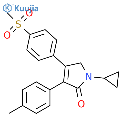 2H-Pyrrol-2-one,1-cyclopropyl-1,5-dihydro-3-(4-methylphenyl)-4-[4-(methylsulfonyl)phenyl]- structure
