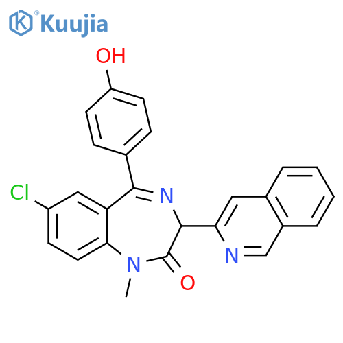 2H-1,4-Benzodiazepin-2-one,7-chloro-1,3-dihydro-5-(4-hydroxyphenyl)-3-(3-isoquinolinyl)-1-methyl- structure