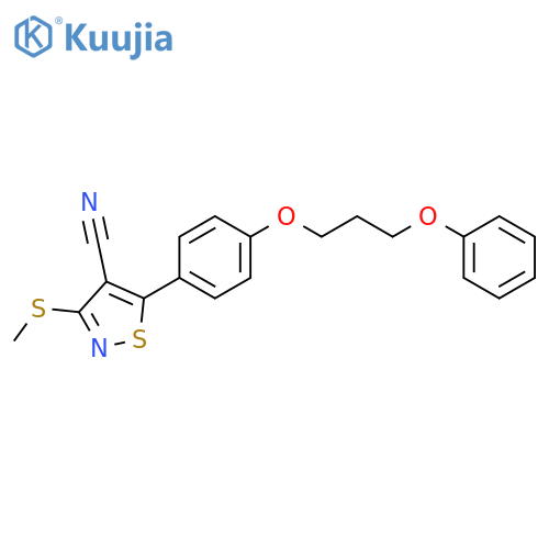 4-Isothiazolecarbonitrile,3-(methylthio)-5-[4-(3-phenoxypropoxy)phenyl]- structure