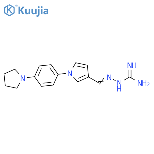 Hydrazinecarboximidamide,2-[[1-[4-(1-pyrrolidinyl)phenyl]-1H-pyrrol-3-yl]methylene]- structure
