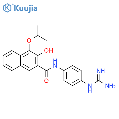 2-Naphthalenecarboxamide,N-[4-[(aminoiminomethyl)amino]phenyl]-3-hydroxy-4-(1-methylethoxy)- structure