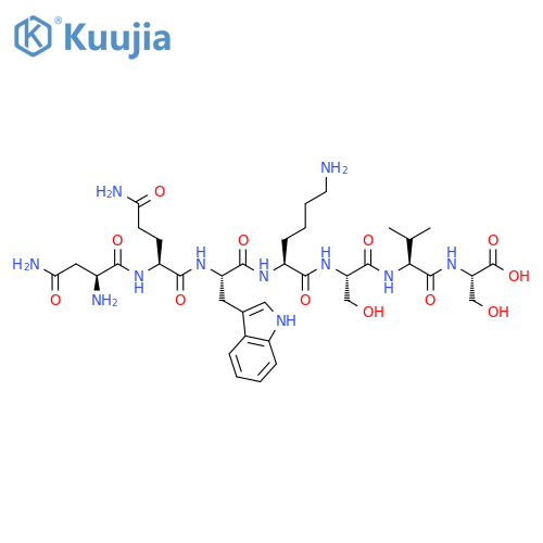 L-Serine, L-asparaginyl-L-glutaminyl-L-tryptophyl-L-lysyl-L-seryl-L-valyl- structure