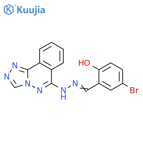 4-bromo-2-(1E)-(2-{1,2,4triazolo3,4-aphthalazin-6-yl}hydrazin-1-ylidene)methylphenol structure