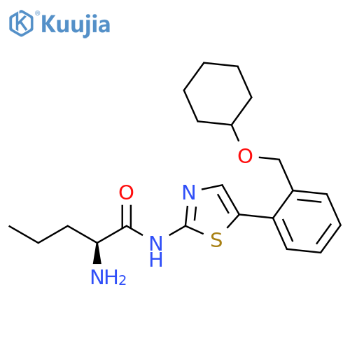 Pentanamide,2-amino-N-[5-[2-[(cyclohexyloxy)methyl]phenyl]-2-thiazolyl]-, (2S)- structure