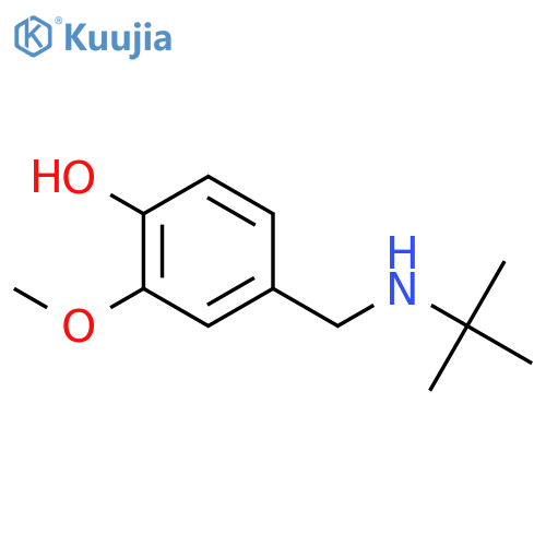 Phenol, 4-[[(1,1-dimethylethyl)amino]methyl]-2-methoxy- structure