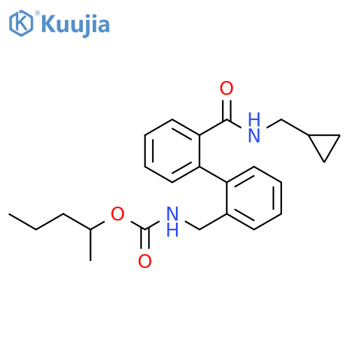 Carbamic acid,[[2'-[[(cyclopropylmethyl)amino]carbonyl][1,1'-biphenyl]-2-yl]methyl]-,1-methylbutyl ester structure