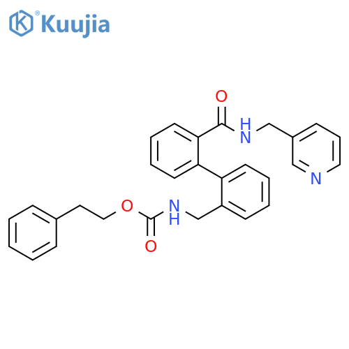 Carbamic acid,[[2'-[[(3-pyridinylmethyl)amino]carbonyl][1,1'-biphenyl]-2-yl]methyl]-,2-phenylethyl ester structure