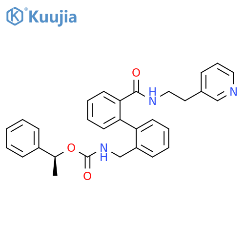 Carbamic acid,[[2'-[[[2-(3-pyridinyl)ethyl]amino]carbonyl][1,1'-biphenyl]-2-yl]methyl]-,(1S)-1-phenylethyl ester structure