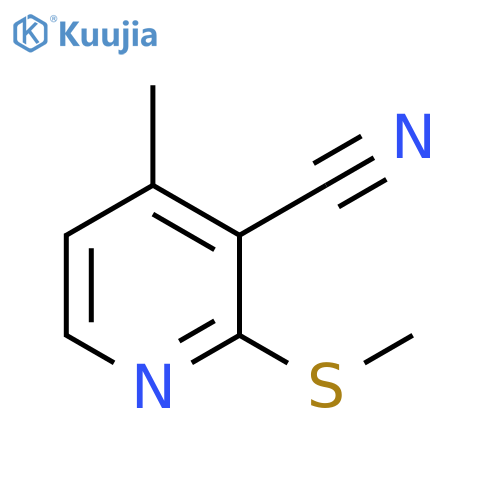 3-Pyridinecarbonitrile, 4-methyl-2-(methylthio)- structure