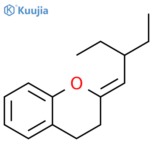 2H-1-Benzopyran, 2-(2-ethylbutylidene)-3,4-dihydro-, (2Z)- structure