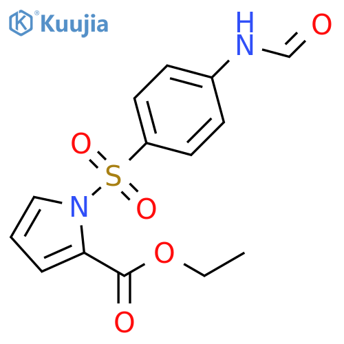1H-Pyrrole-2-carboxylic acid, 1-[[4-(formylamino)phenyl]sulfonyl]-, ethylester structure