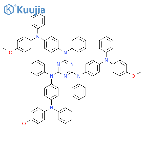 1,3,5-Triazine-2,4,6-triamine,N,N',N''-tris[4-[(4-methoxyphenyl)phenylamino]phenyl]-N,N',N''-triphenyl- structure