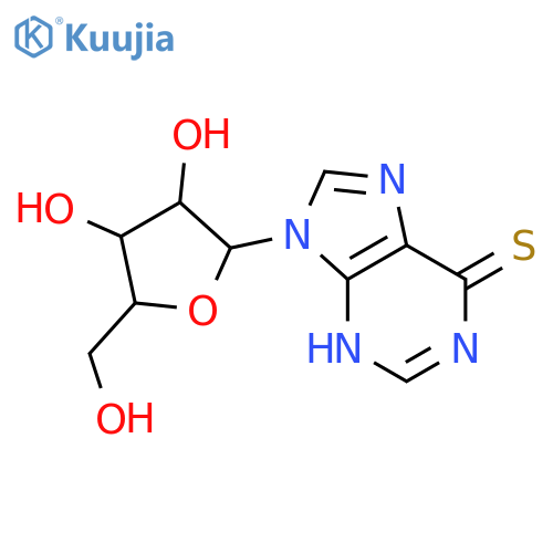 6H-Purine-6-thione,1,9-dihydro-9-ribofuranosyl- (9CI) structure