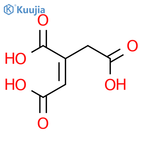prop-1-ene-1,2,3-tricarboxylic acid structure