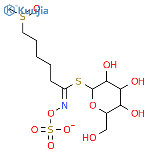1-Thio-beta-D-glucopyranose 1-(6-(methylsulfinyl)-N-(sulfooxy)hexanimi date) structure