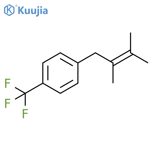 Benzene, 1-(2,3-dimethyl-2-butenyl)-4-(trifluoromethyl)- structure