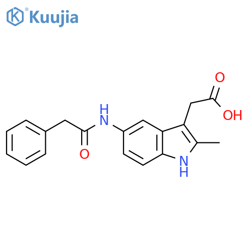 1H-Indole-3-acetic acid, 2-methyl-5-[(phenylacetyl)amino]- structure
