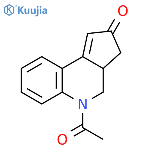 2H-Cyclopenta[c]quinolin-2-one, 5-acetyl-3,3a,4,5-tetrahydro- structure