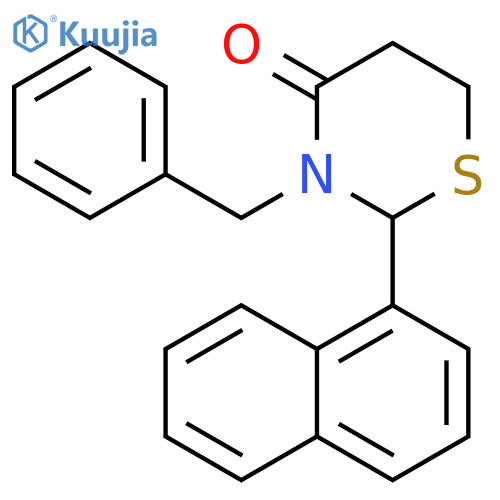 4H-1,3-Thiazin-4-one, tetrahydro-2-(1-naphthalenyl)-3-(phenylmethyl)- structure