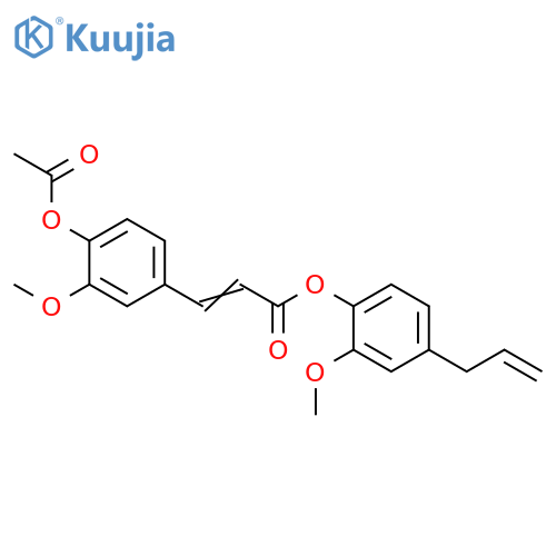 2-Propenoic acid, 3-[4-(acetyloxy)-3-methoxyphenyl]-,2-methoxy-4-(2-propenyl)phenyl ester structure