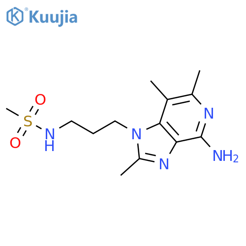 Methanesulfonamide,N-[3-(4-amino-2,6,7-trimethyl-1H-imidazo[4,5-c]pyridin-1-yl)propyl]- structure