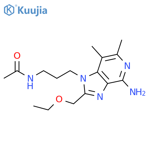 Acetamide,N-[3-[4-amino-2-(ethoxymethyl)-6,7-dimethyl-1H-imidazo[4,5-c]pyridin-1-yl]propyl]- structure