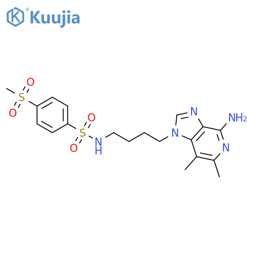 Benzenesulfonamide,N-[4-(4-amino-6,7-dimethyl-1H-imidazo[4,5-c]pyridin-1-yl)butyl]-4-(methylsulfonyl)- structure