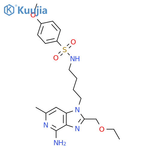 Benzenesulfonamide,N-[4-[4-amino-2-(ethoxymethyl)-6-methyl-1H-imidazo[4,5-c]pyridin-1-yl]butyl]-4-methoxy- structure