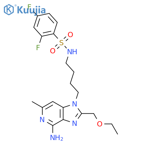 Benzenesulfonamide,N-[4-[4-amino-2-(ethoxymethyl)-6-methyl-1H-imidazo[4,5-c]pyridin-1-yl]butyl]-2,4-difluoro- structure
