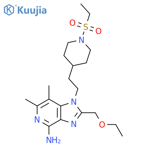 Piperidine,4-[2-[4-amino-2-(ethoxymethyl)-6,7-dimethyl-1H-imidazo[4,5-c]pyridin-1-yl]ethyl]-1-(ethylsulfonyl)- structure