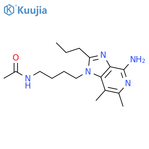 Acetamide,N-[4-(4-amino-6,7-dimethyl-2-propyl-1H-imidazo[4,5-c]pyridin-1-yl)butyl]- structure