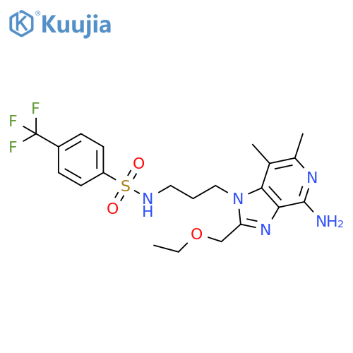 Benzenesulfonamide,N-[3-[4-amino-2-(ethoxymethyl)-6,7-dimethyl-1H-imidazo[4,5-c]pyridin-1-yl]propyl]-4-(trifluoromethyl)- structure