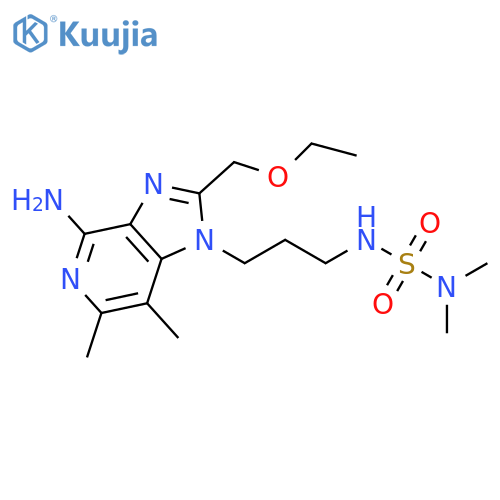 Sulfamide,N'-[3-[4-amino-2-(ethoxymethyl)-6,7-dimethyl-1H-imidazo[4,5-c]pyridin-1-yl]propyl]-N,N-dimethyl- structure